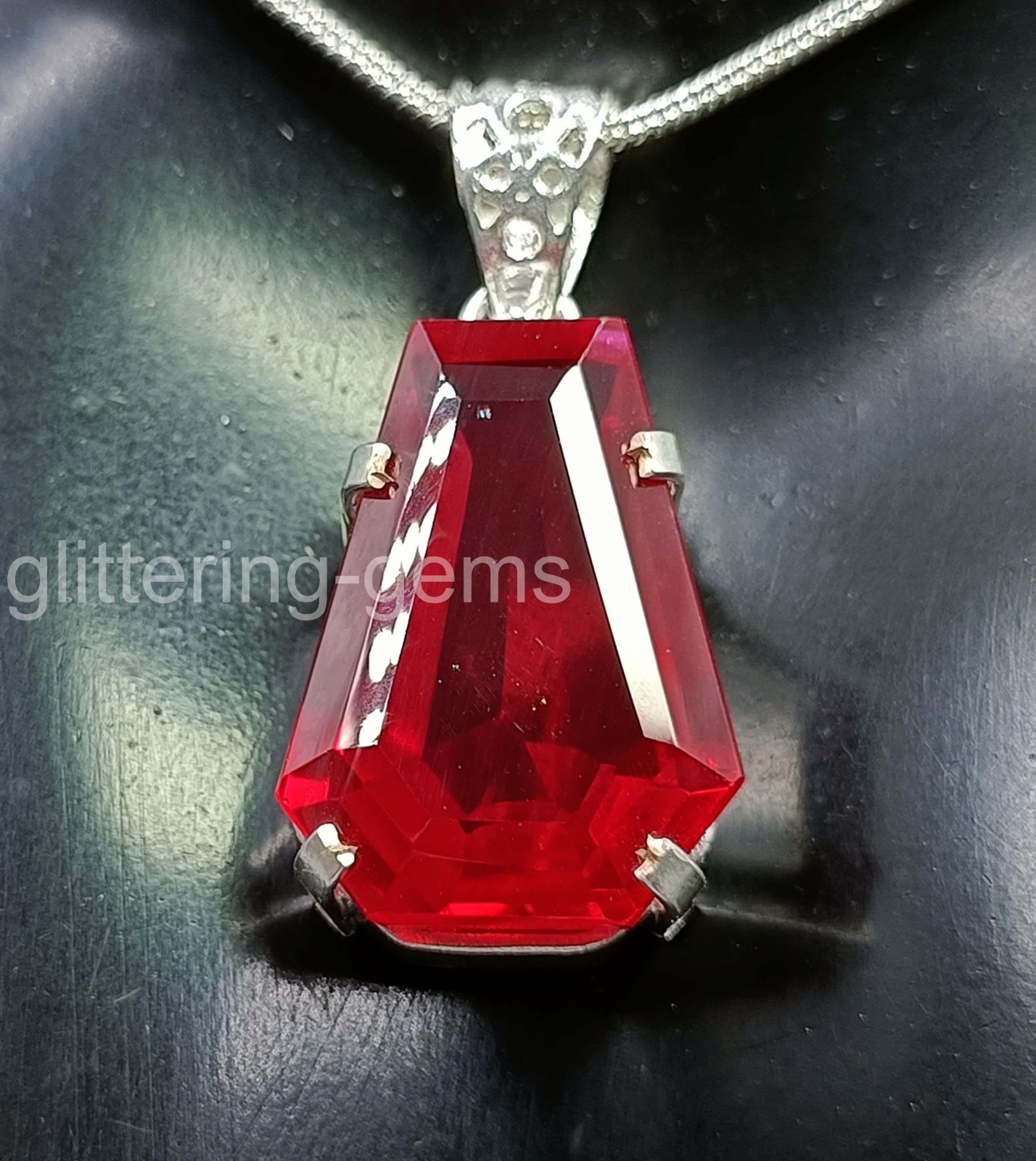 IGL Certified 45.00 Ct Natural Ruby 925 Silver Pendant Loose Gemstone 5JOU
