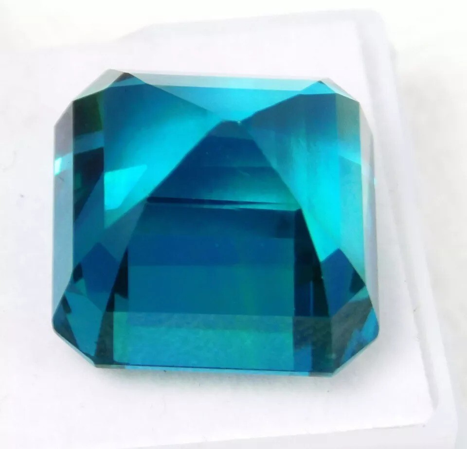 Certified 10 Ct Natural Grandidierite Bluish Green Asscher Cut Loose Gemstone