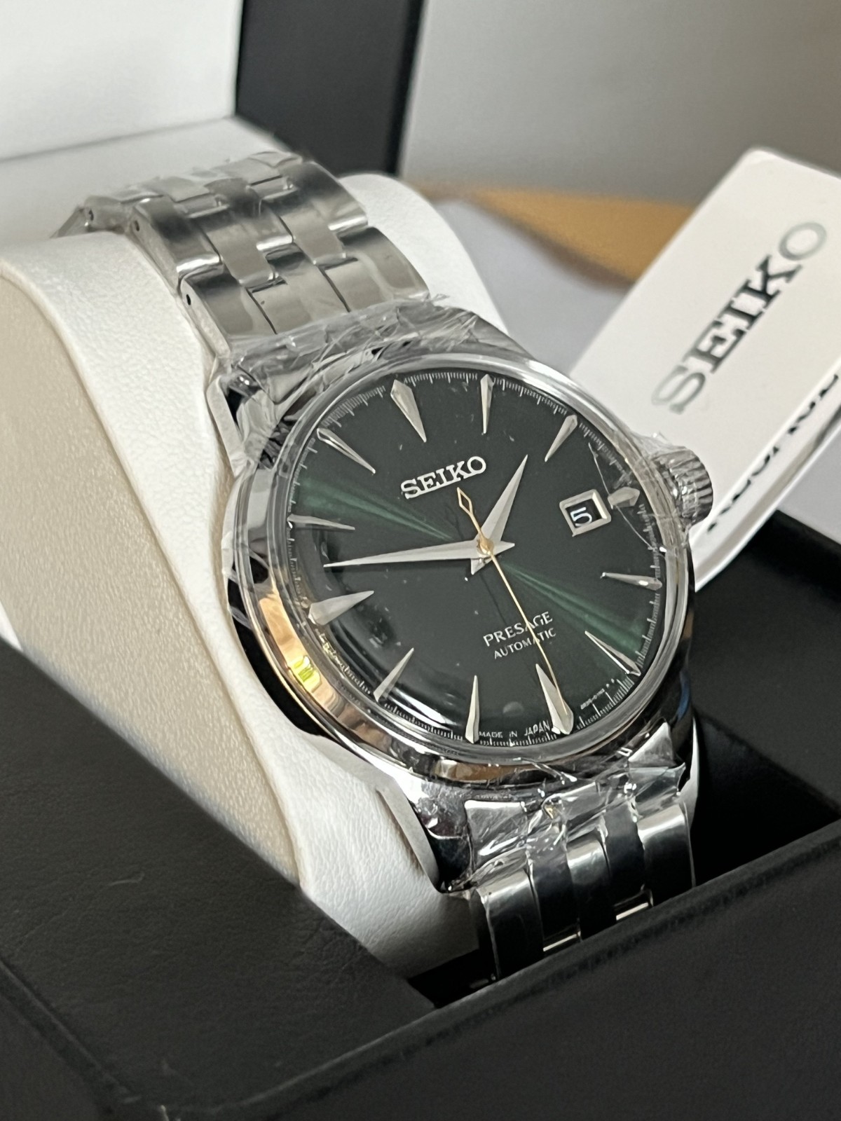 Seiko Presage Cocktail Time 4R35-01T0 SRPE15J1 Mockingbird Green Dial Automatic