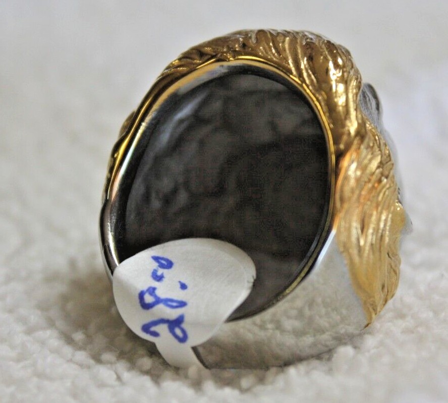 President – Donald Trump Gold Hair Ring, Stainless Steel, Size 7 thru 15