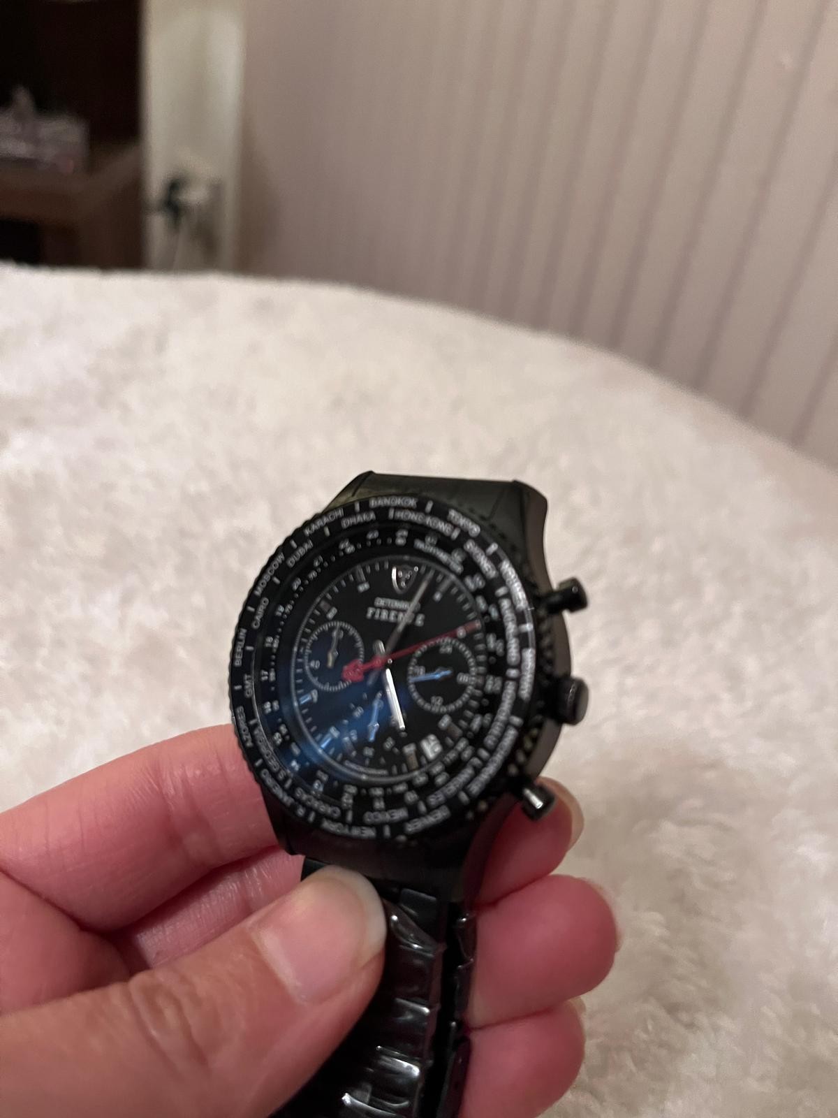 Detomaso Firenze Chronograph Watch Stainless Steel Quartz Black Dail men’s watch