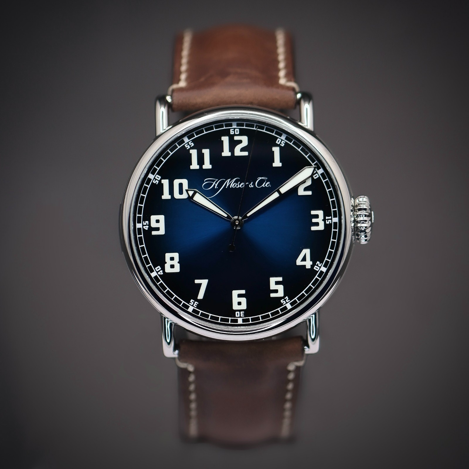 H. Moser & Cie. Heritage Centre Seconds Funky Blue FULL SET 42mm REF 8200-1201