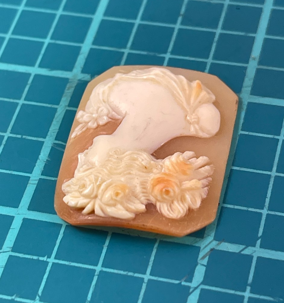 Antique Rectangular Loose Shell Cameo