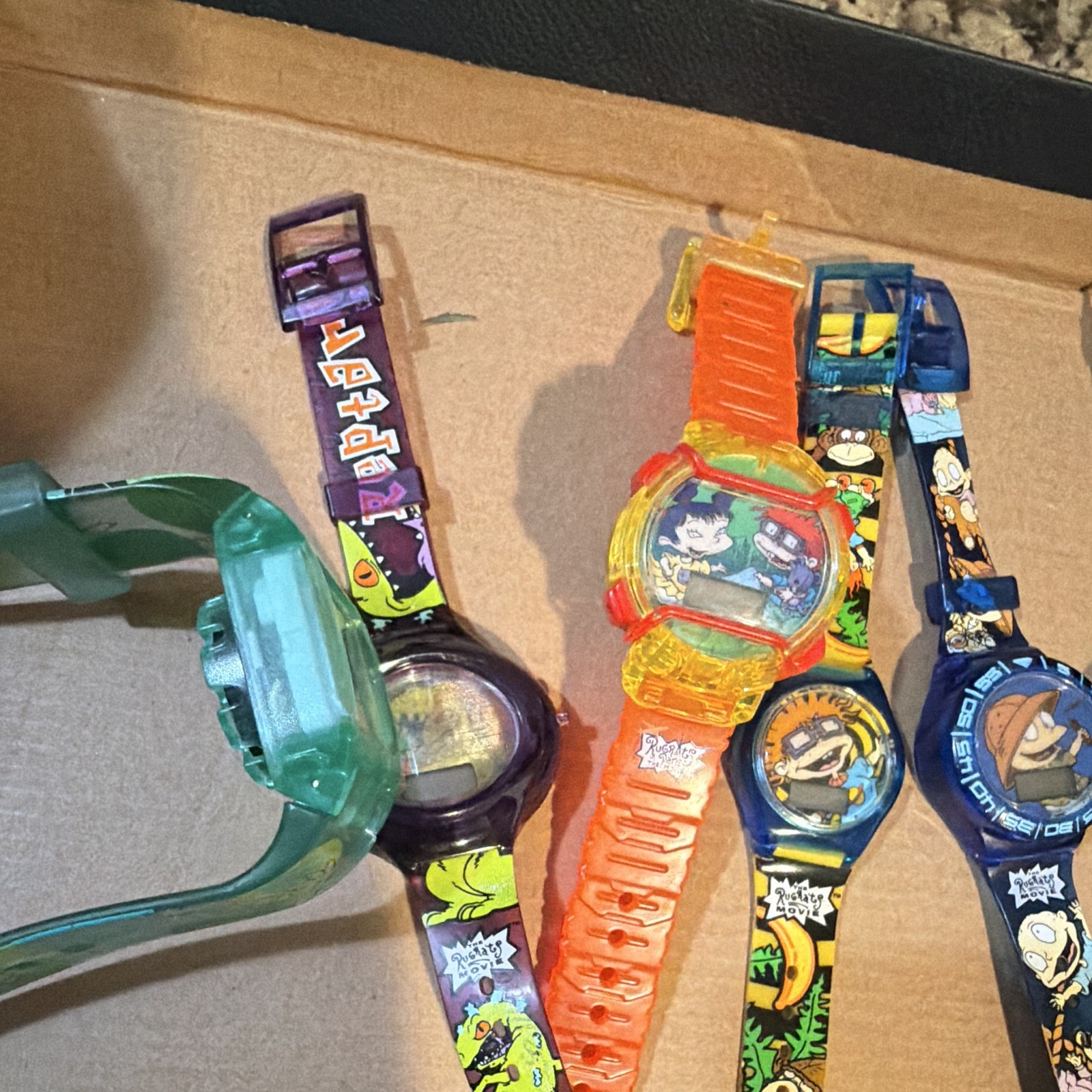 Nickelodeon Rugrats Lot of 6 Kids Digital LCD Quartz Plastic Wristwatches 1997