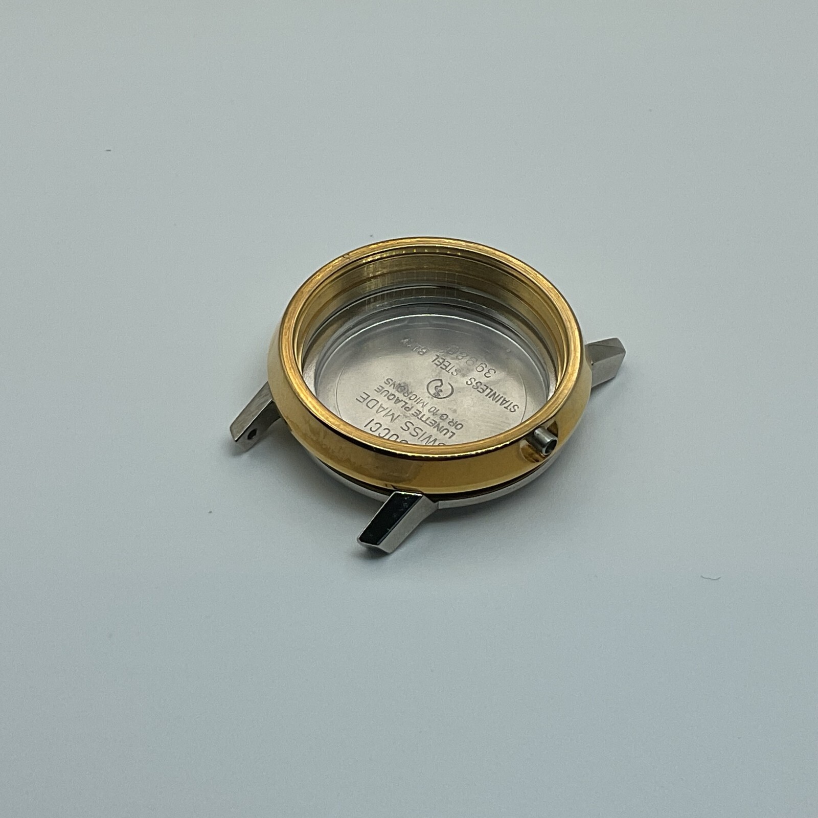 NOS GUCCI 2200L YELLOW GOLD PLATED COMPLETE WATCH CASE
