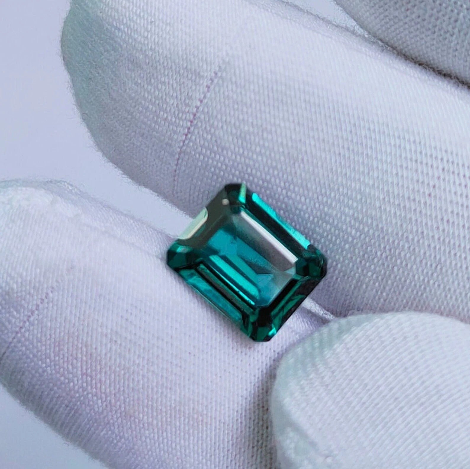 Teal Blue Sapphire Emerald Cut 8-10 Ct Natural Loose EGL Certified Gemstone