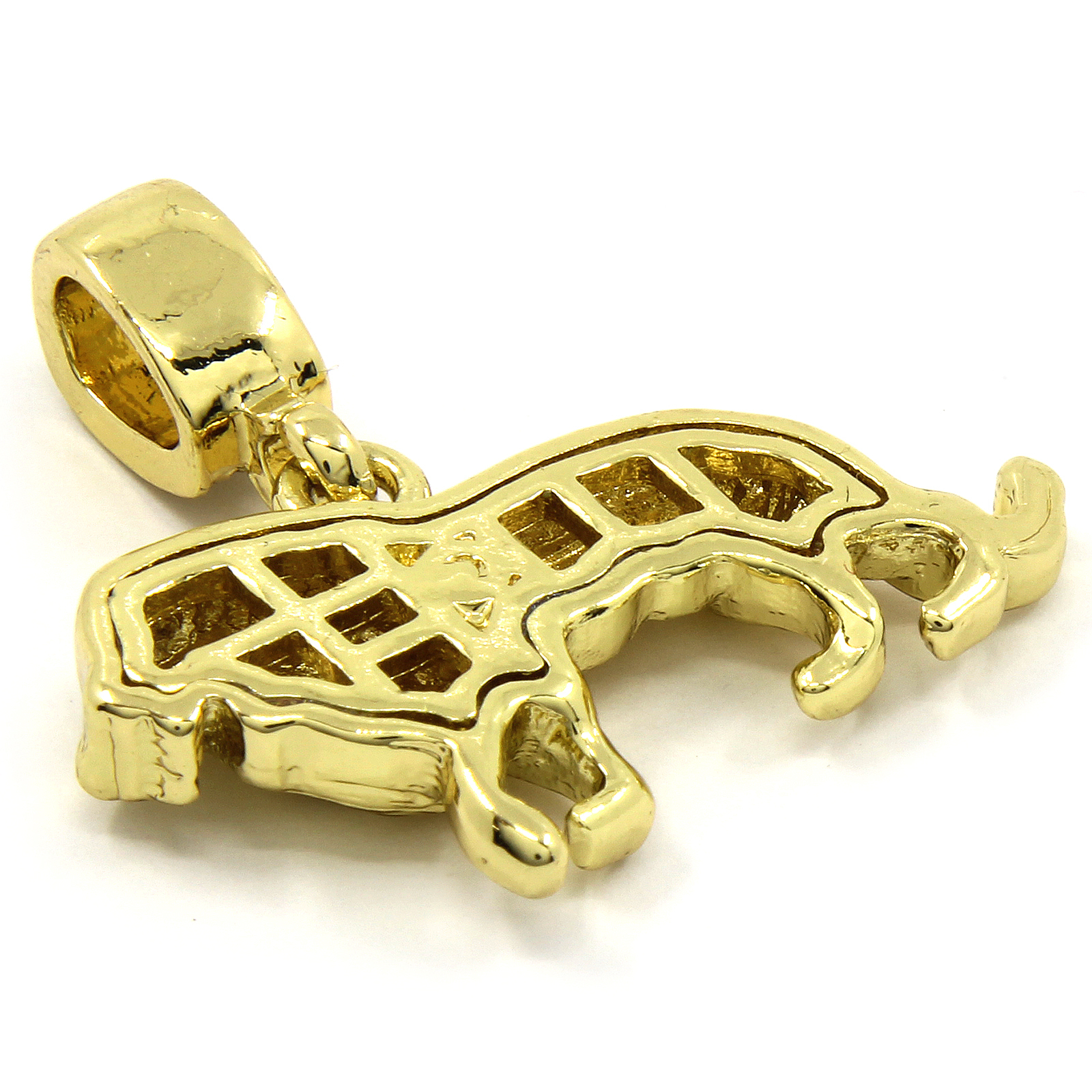 Men’s 14K Gold Plated Lion Hip-Hop 4mm/24″ Rope Chain With pendant