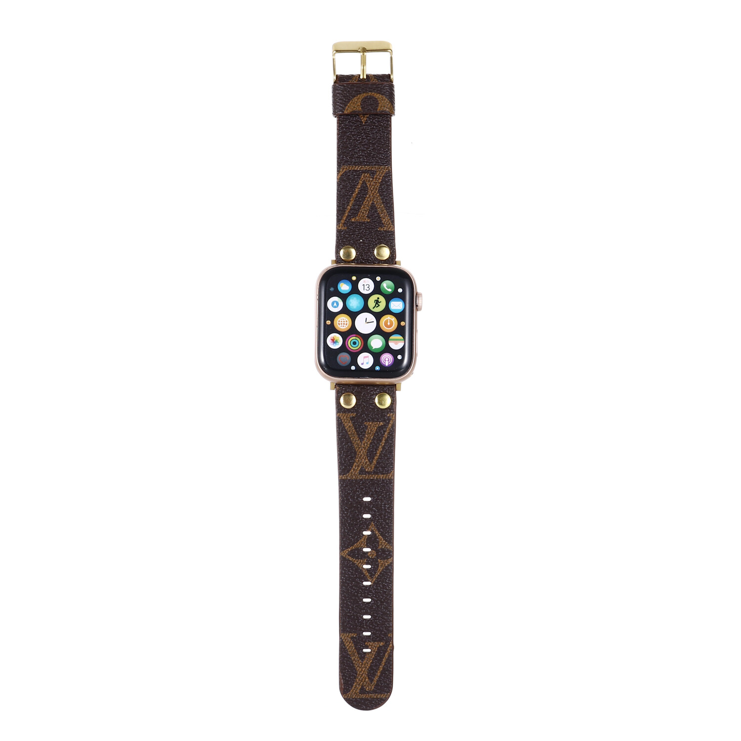For Apple Watch Series 9/8/7/6/5/4 45mm 41mm 44mm 40mm SE Luxury Leather Strap