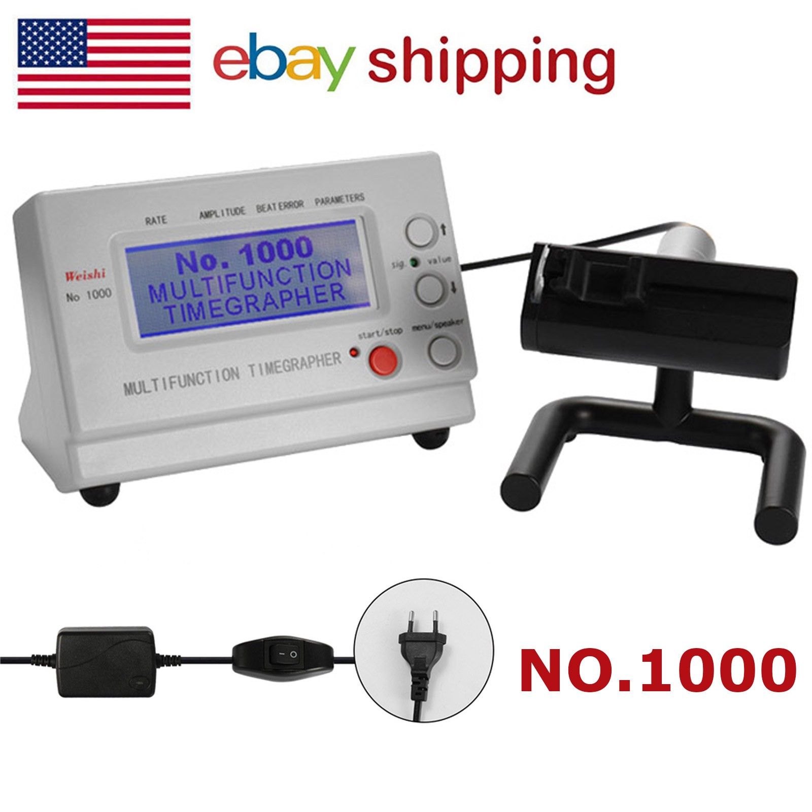 No.1000 Weishi Timegrapher Mechanical Watch Timing Machine Multifunction US Plug