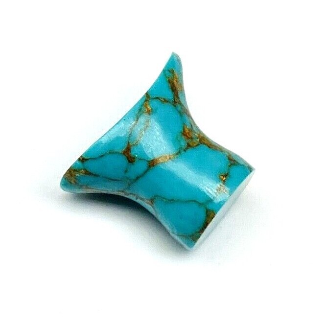 Organic Copper Turquoise Round Labret Lip for Stretching Size 12g,2mm to 25mm