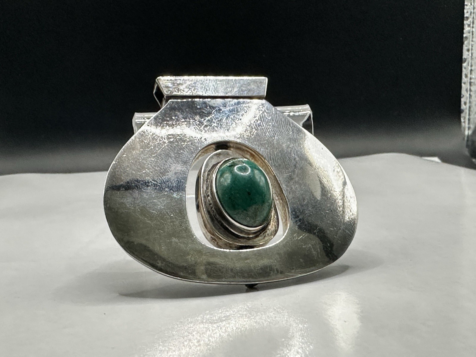 Sterling Silver 925 Reversable Spin Vintage Modernist FLIP Pendant Handmade