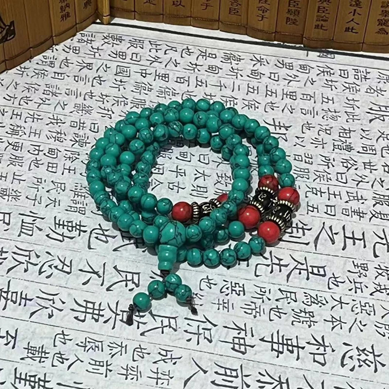 Retro Ethnic Style Necklace Chinese Style Beaded Tassel Choker Natural Stone Pra
