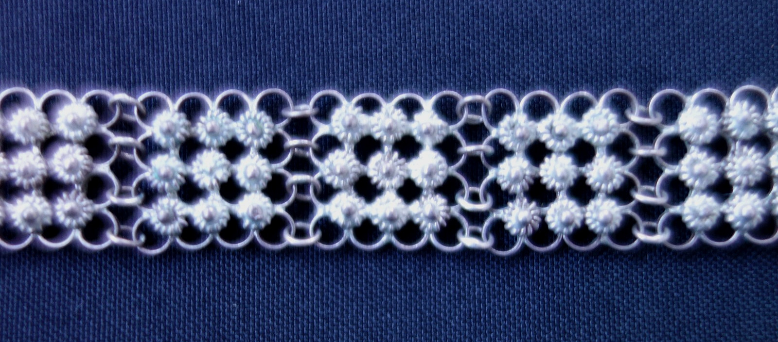Vintage Handcrafted Ornamental Silver bracelet – India / Asia 17.5cm long