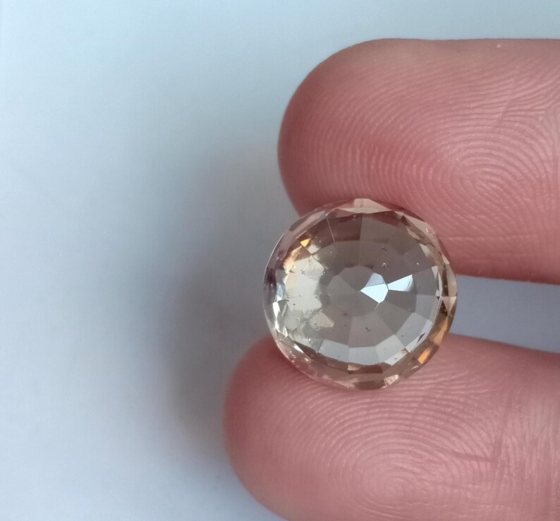 10.35 Ct AGR Certified Hessonite Garnet Round Cut Mozambique Loose Gemstone