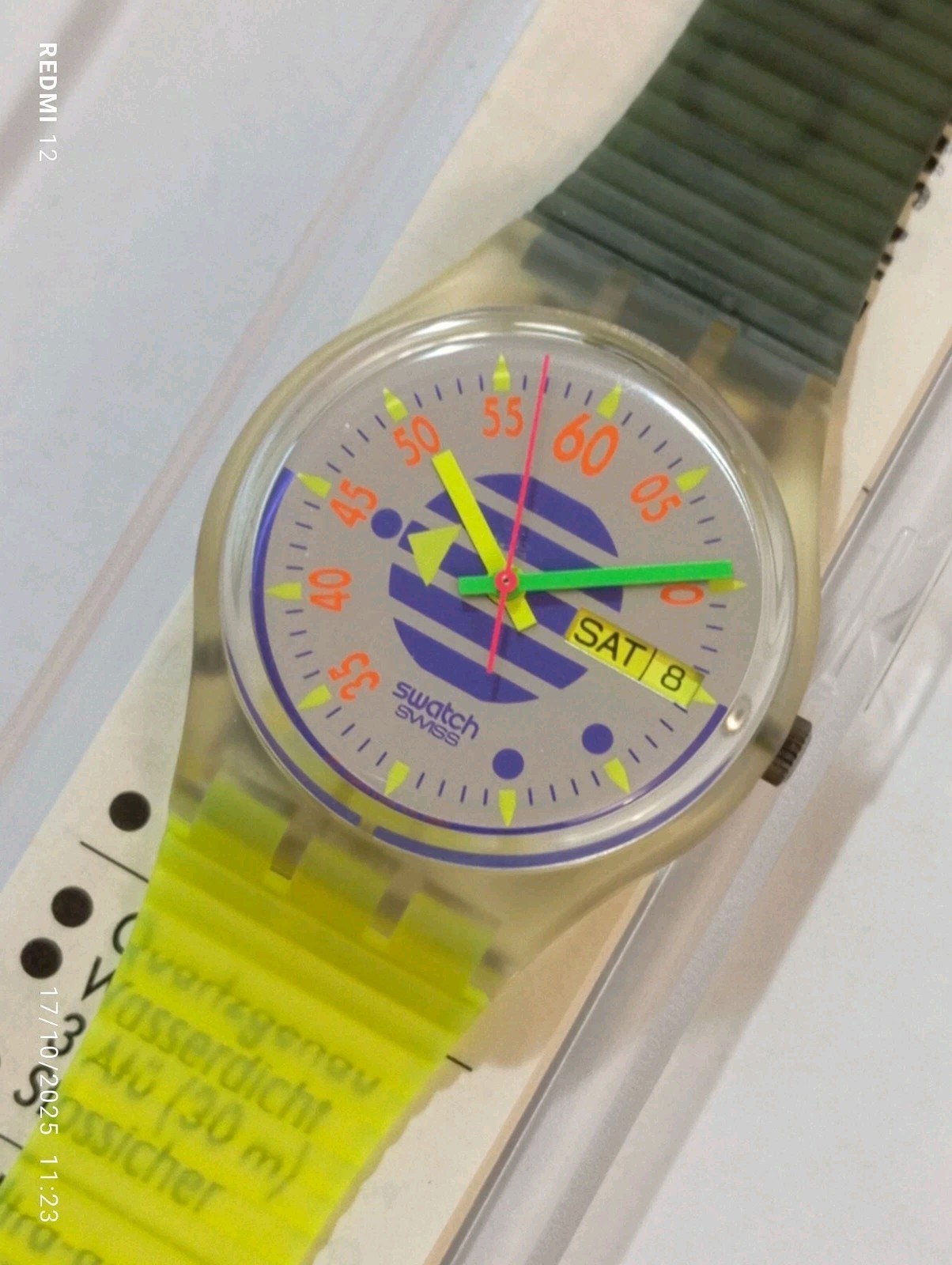 1992 SWATCH GENT HIGH PRESSURE GK701 NEW PERFECT WORKING VINTAGE