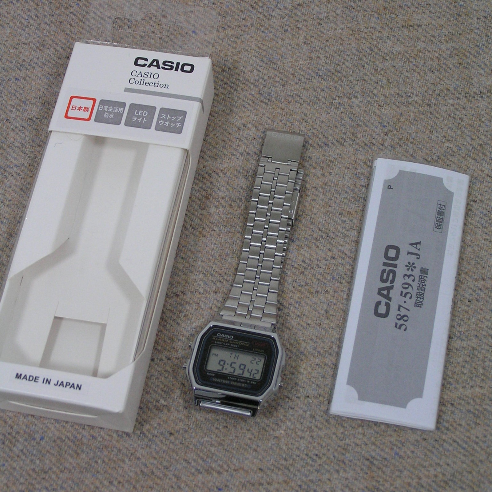 UK STOCK CASIO A159WA-N1JH Japan Made Exclusive Digital Watch Imported Model