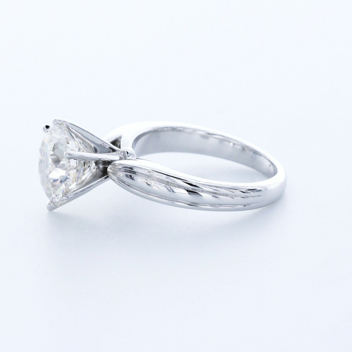 3.04ct Natural Diamond G/SI2 Very Good Cut Round Brilliant 18K White Gold 6-Pron