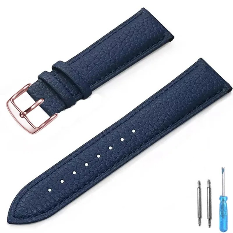 Genuine Leather Watch Strap for Man Women High-quality Wrist Watchband + Tool