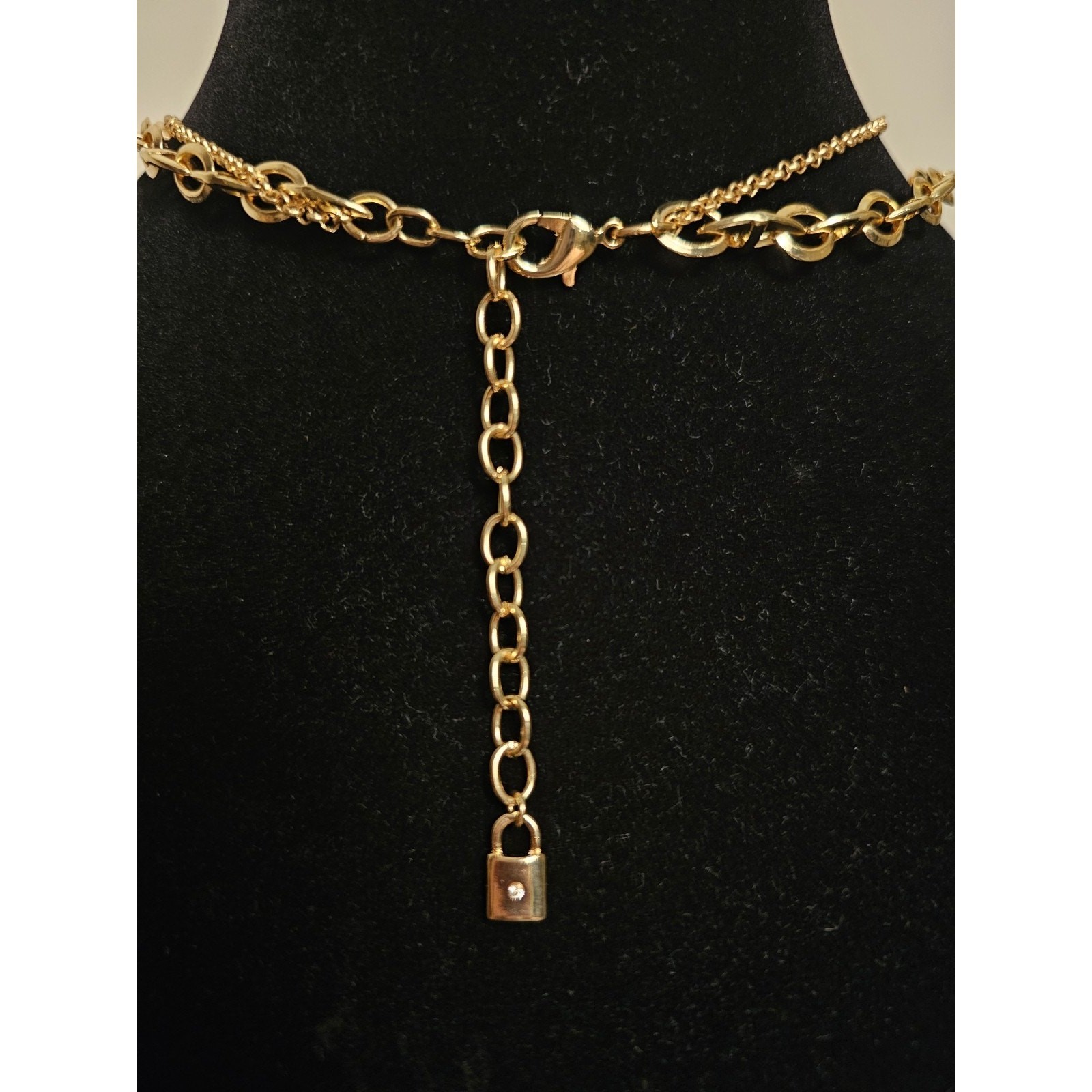 Double Layer Toggle Chain Gold Tone