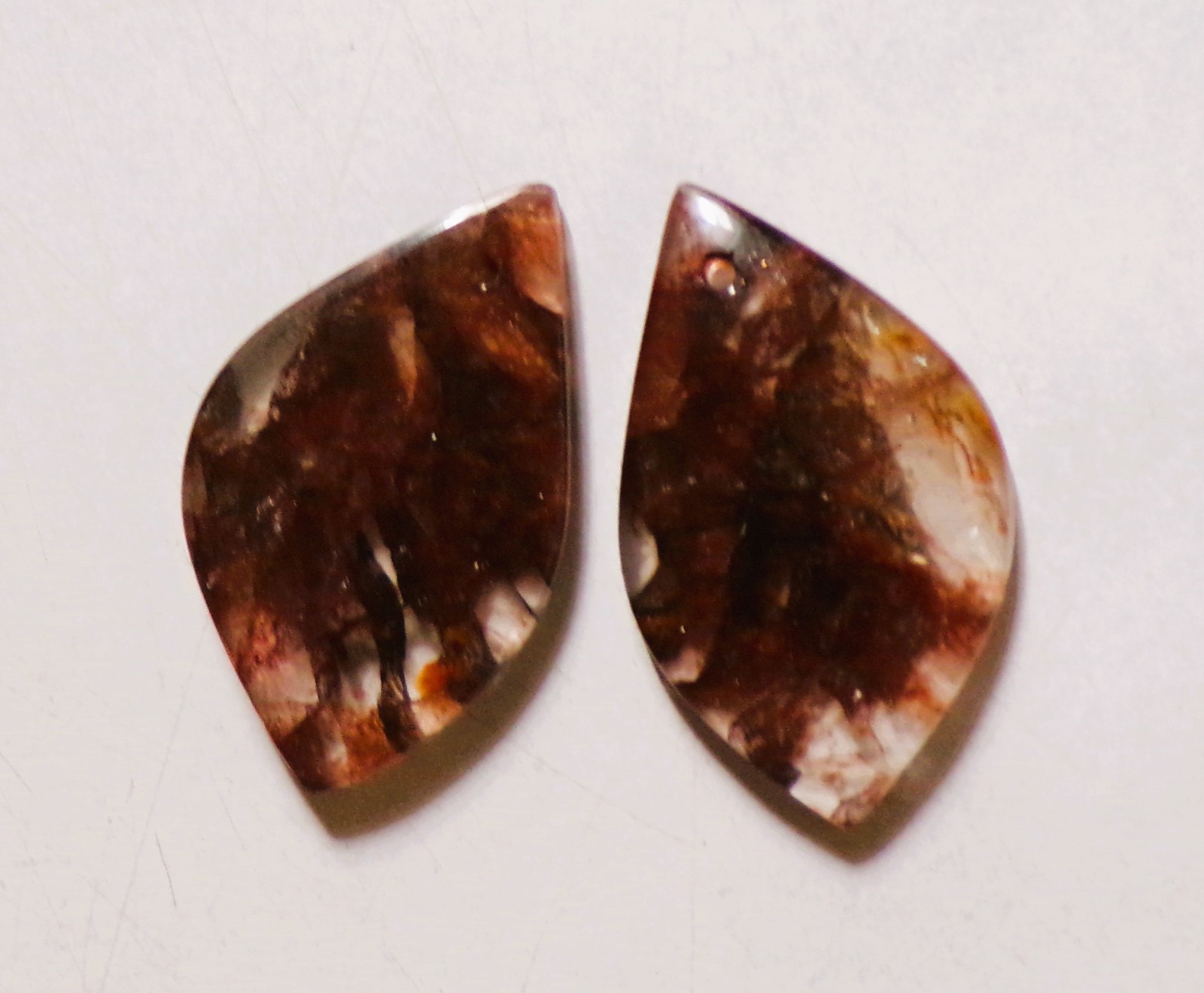 23.10 Cts Natural Zuby Quartz Drilled Cabochon Match Pair Gemstone 26X16MM 07