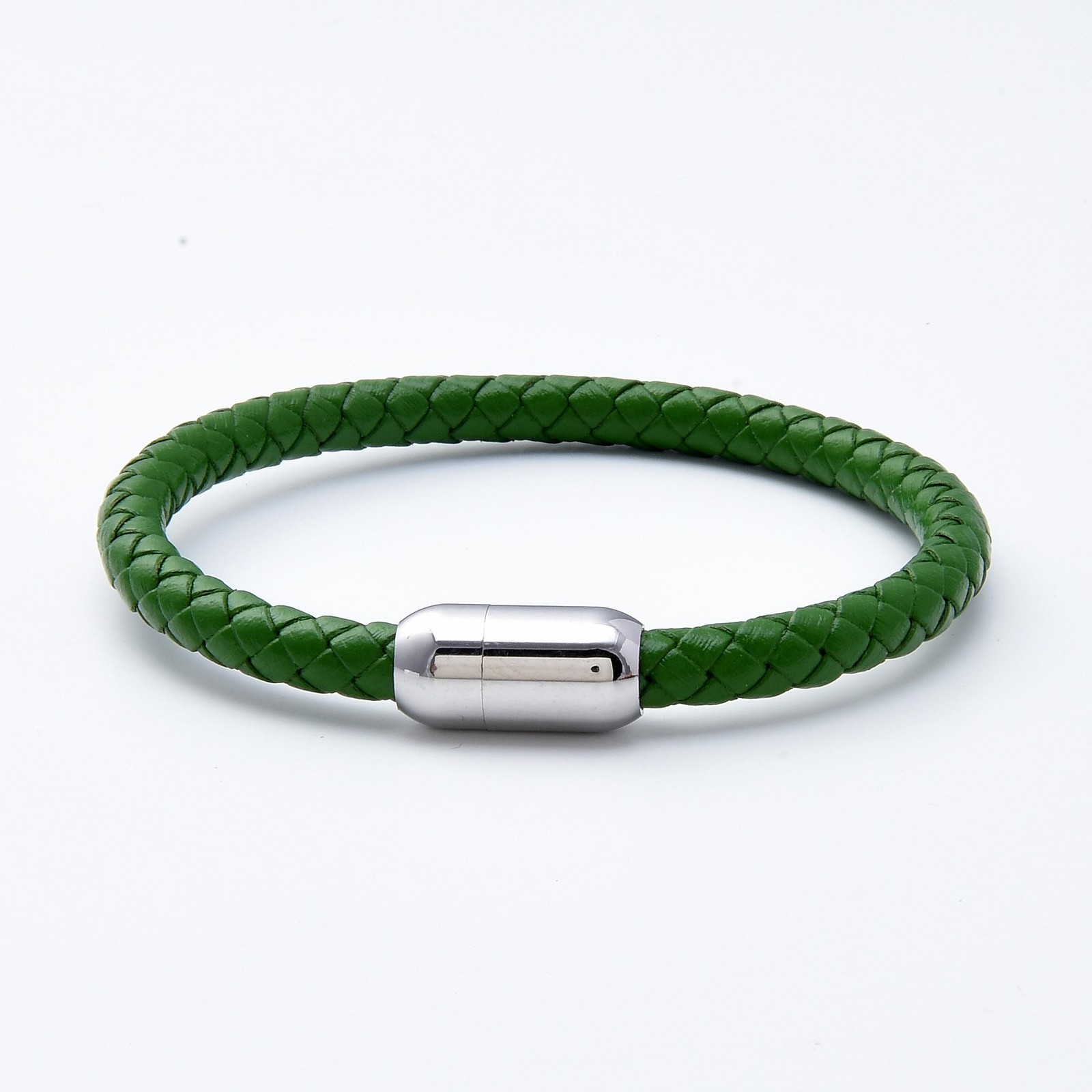 Simple Classic Leather Rope Chain Charm Bracelet Stainless Steel Unisex Jewelry