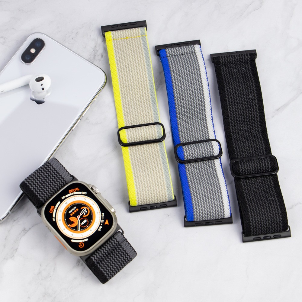 For Apple IWatch Ultra S10 8 7 Adjustable Wide Nylon Watch Strap 42/44/45/49mm