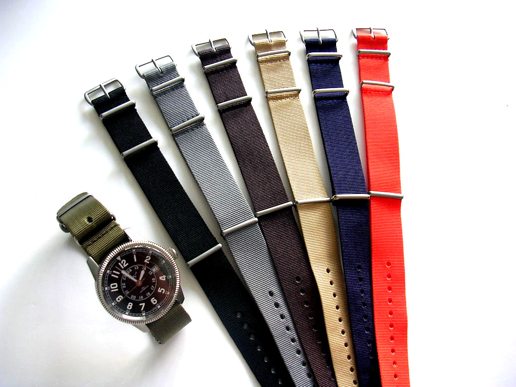 NATO G10 watch strap band 18mm Black Premium nylon Military RAF Bonded IW SUISSE