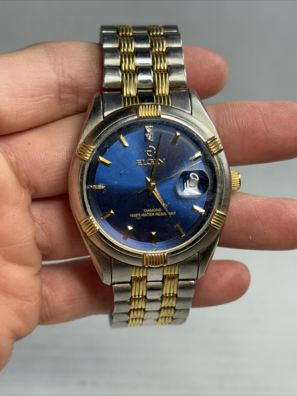 Elgin Water Resistant 165 Ft Water Resistant Diamond Watch