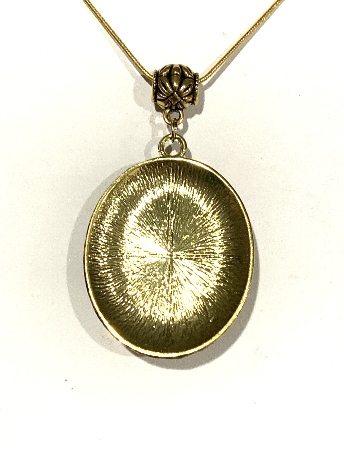 NEW ITEM*XL GERMAN PORC. BLUE STAR SAPPHIRE GOLDEN EGYPTIAN MEDALLION NECKLACE