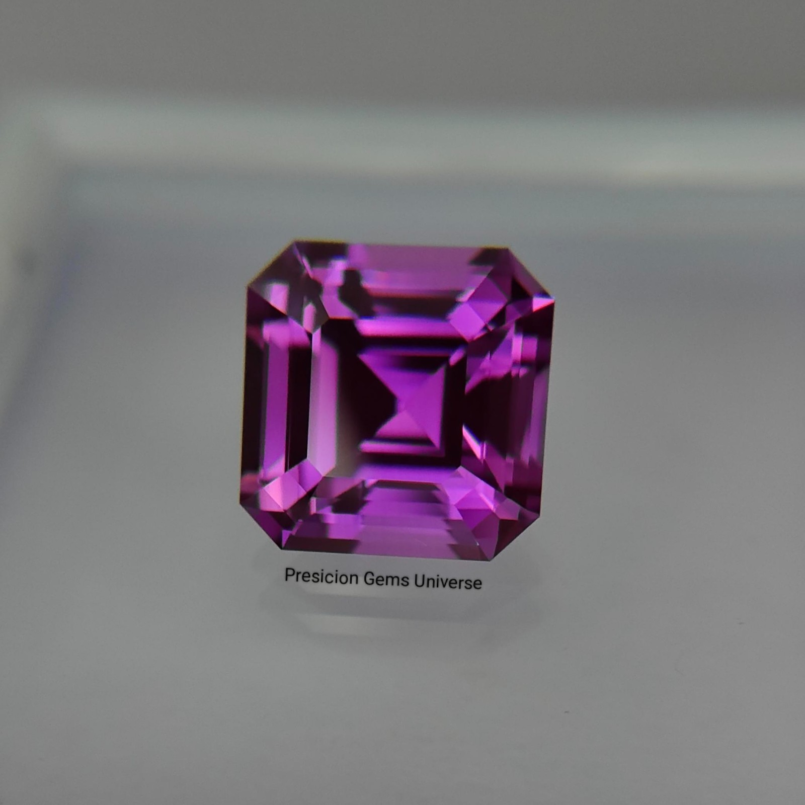 6.20 Ct Precision Cut Lab Bi Color Sapphire, Lab Created Purple Sapphire Gems
