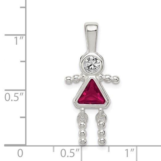Birthstone Kids Charms Pendants 10K, 14K Yellow Gold or Sterling Silver