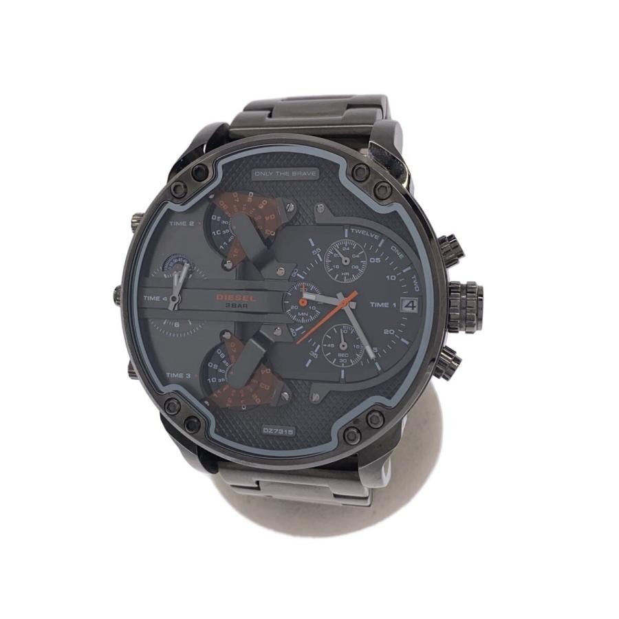 DIESEL DZ-7315 Case Size 6.7 ×6.6cm Wrist Size 17.5cm Used Watch #51119
