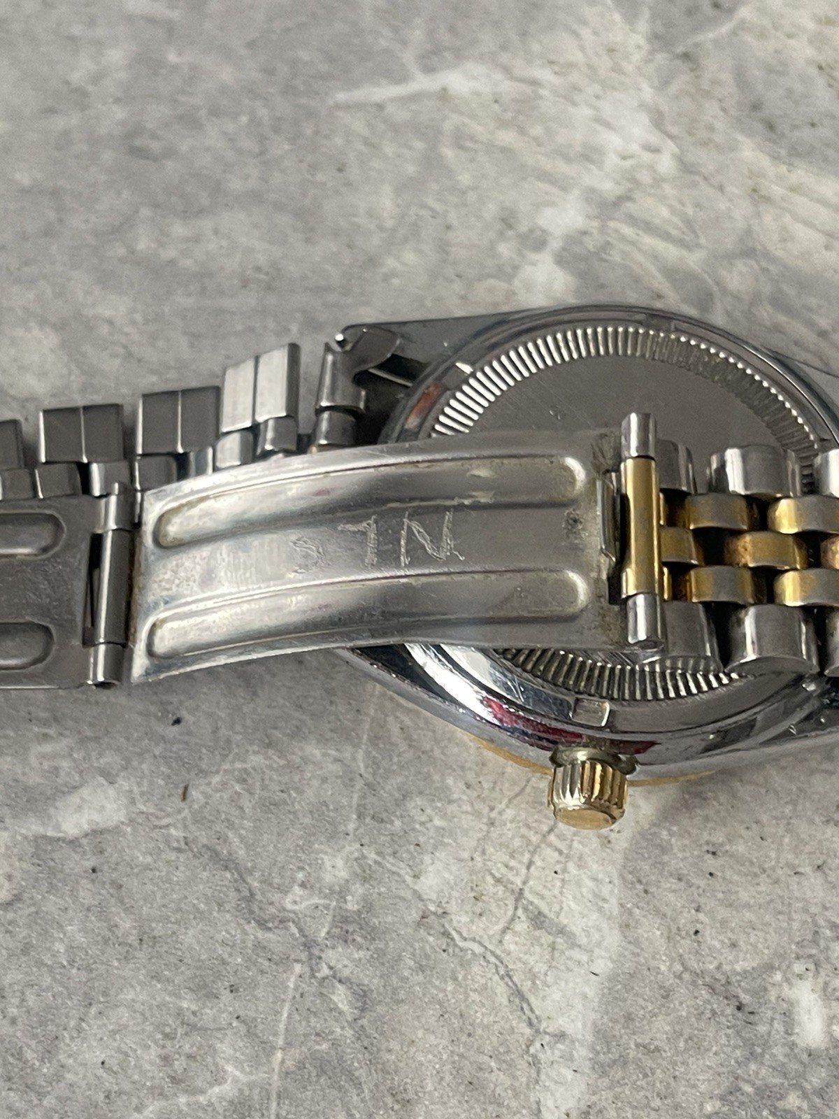 Rotary 3638 Two-tone Swiss Quartz Watch Bracelet Swiss Movt Day Date Men’s 1043