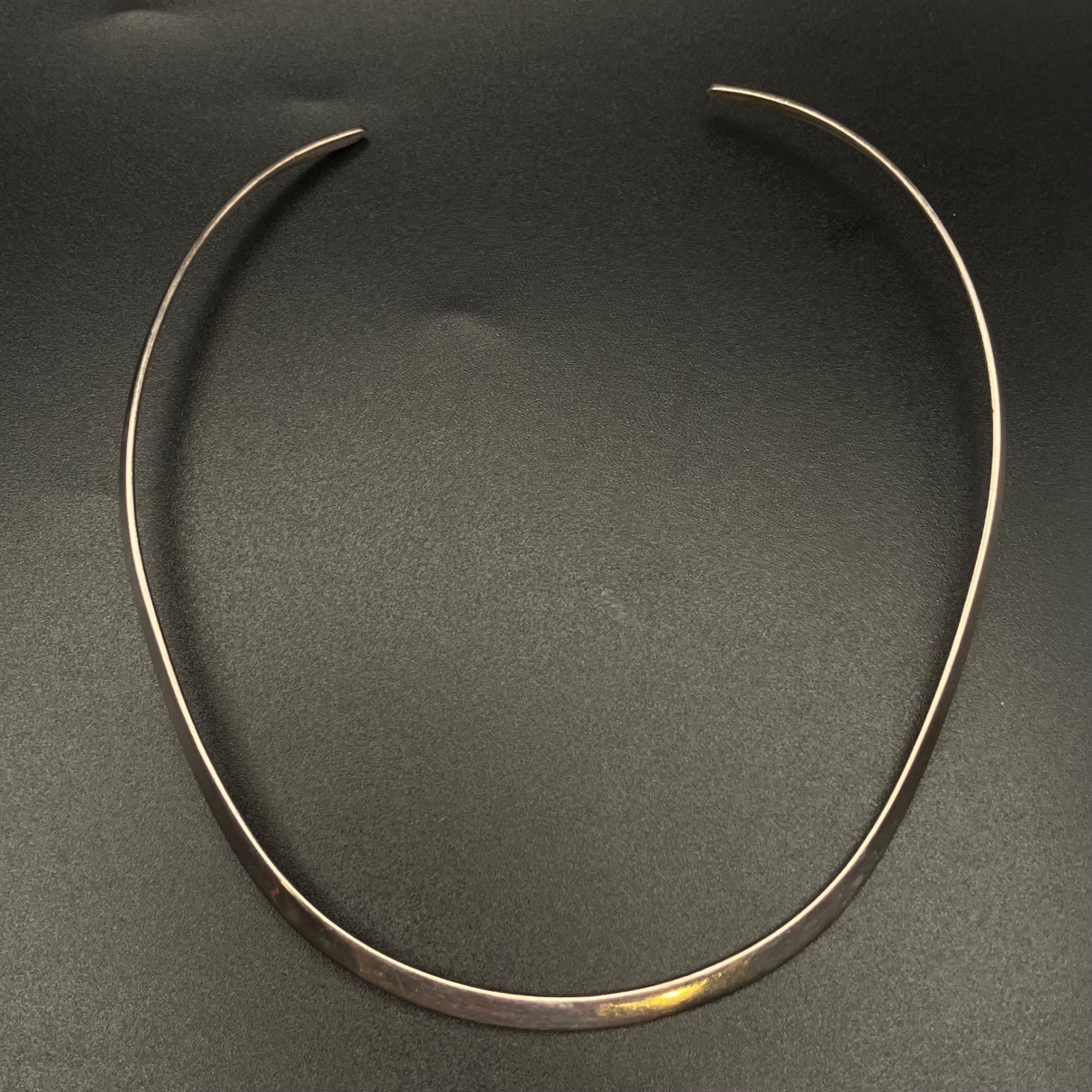 Sterling Silver 925 Torque Collar Necklace 15 Inch 28 Grams Minimalist Modernist