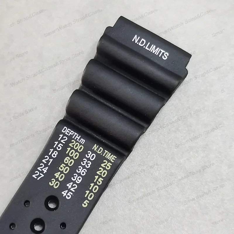 20mm 22mm 24mm Diver Silicone Watch Band Sport Strap for Seiko Casio