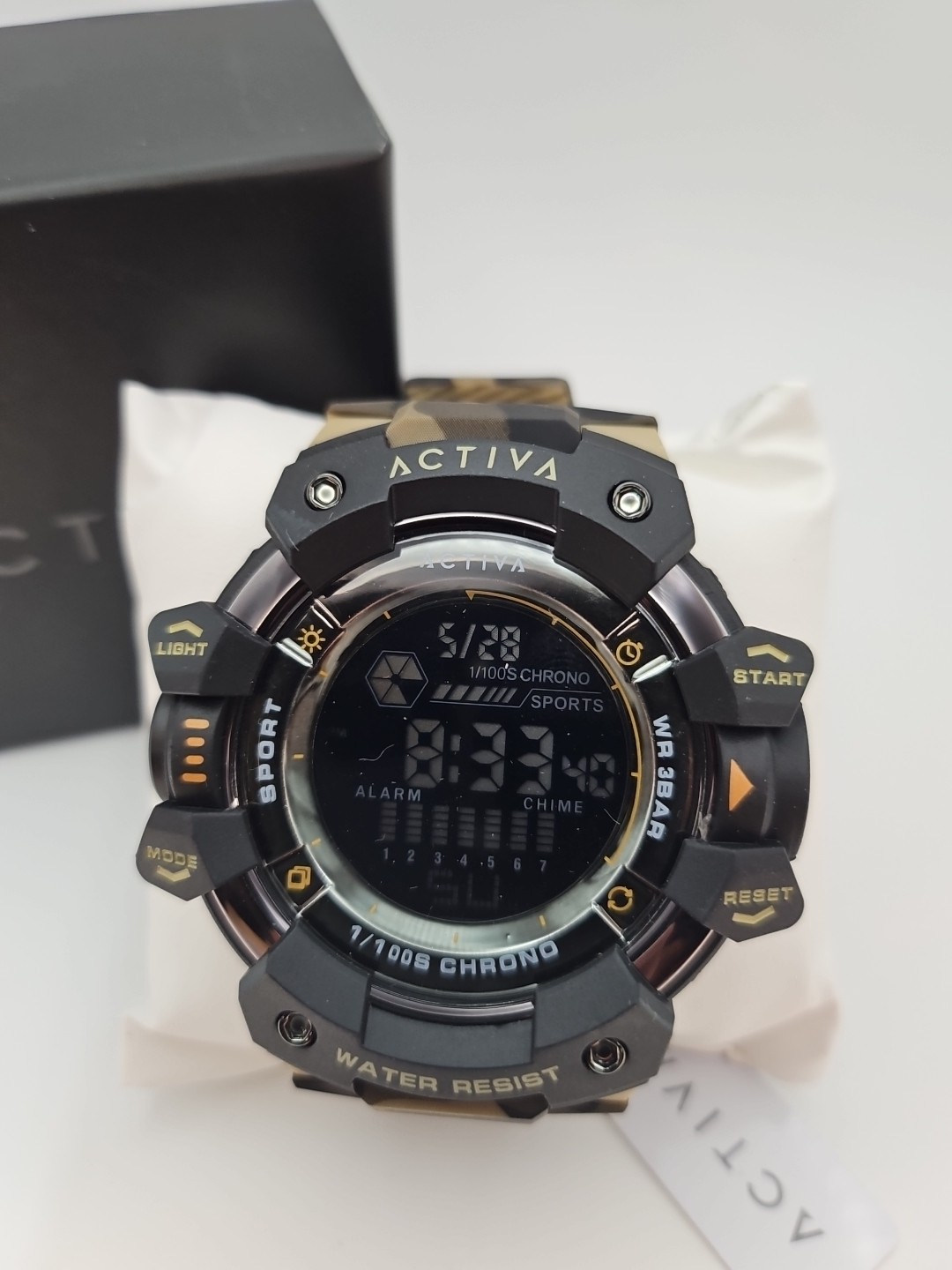 Activa Armour X Invicta Men’s 50mm Camouflage Khaki Digital Watch ACW8050MC-001