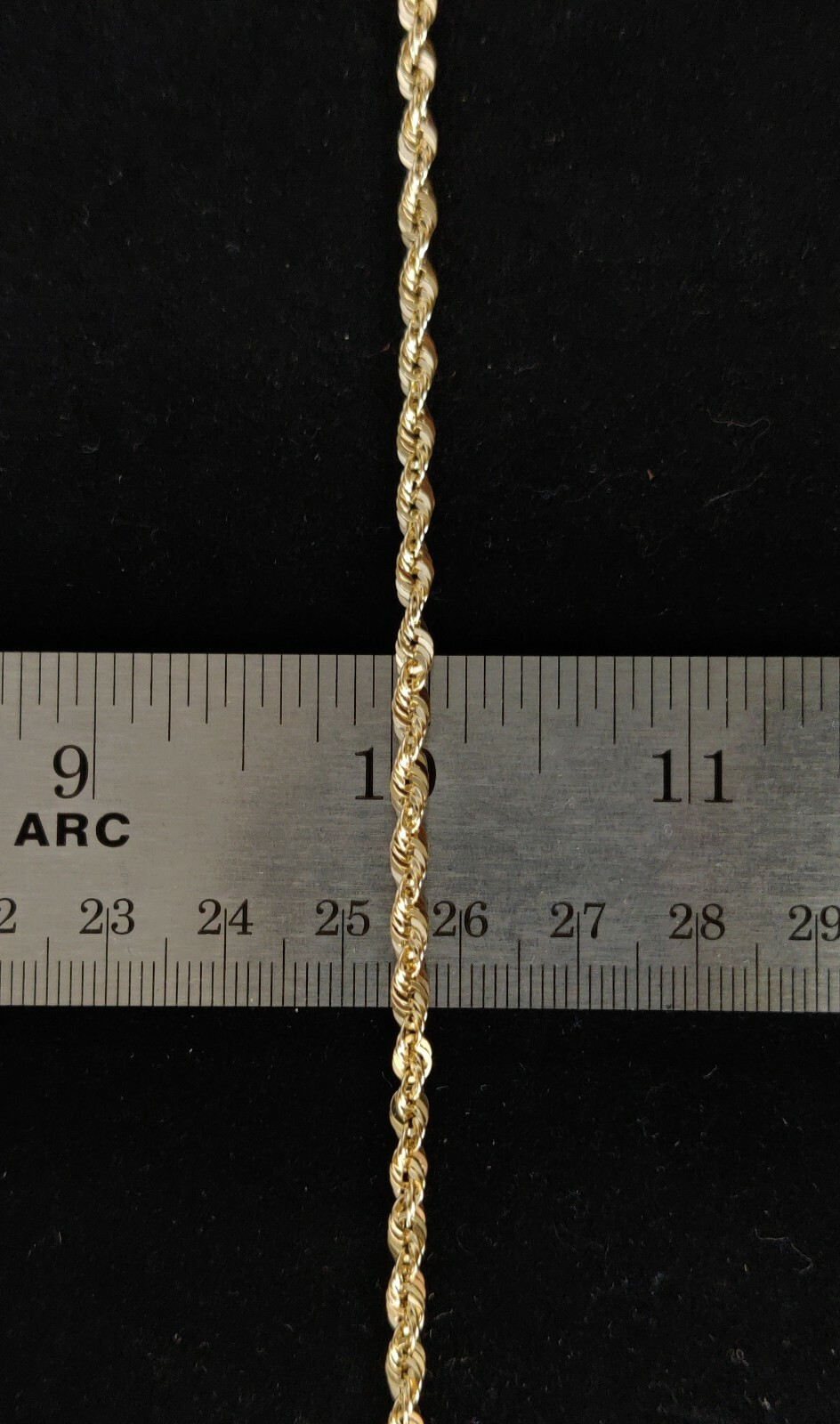 10K Gold Rope Chain Necklace 1.8mm 2.6mm 3.2mm 4.8mm 18-26 inches, Diamond Cut