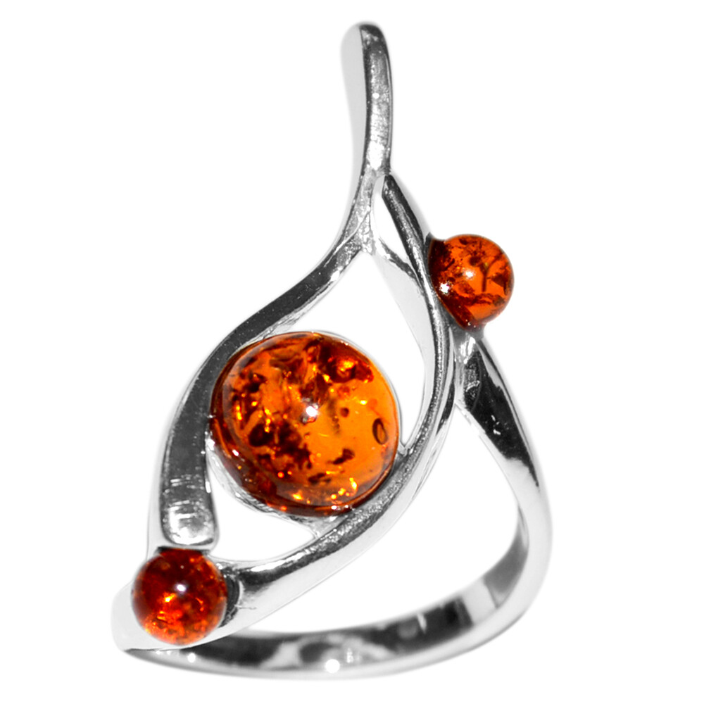 4g Authentic Baltic Amber 925 Sterling Silver Ring Jewelry N-A7444 s.9