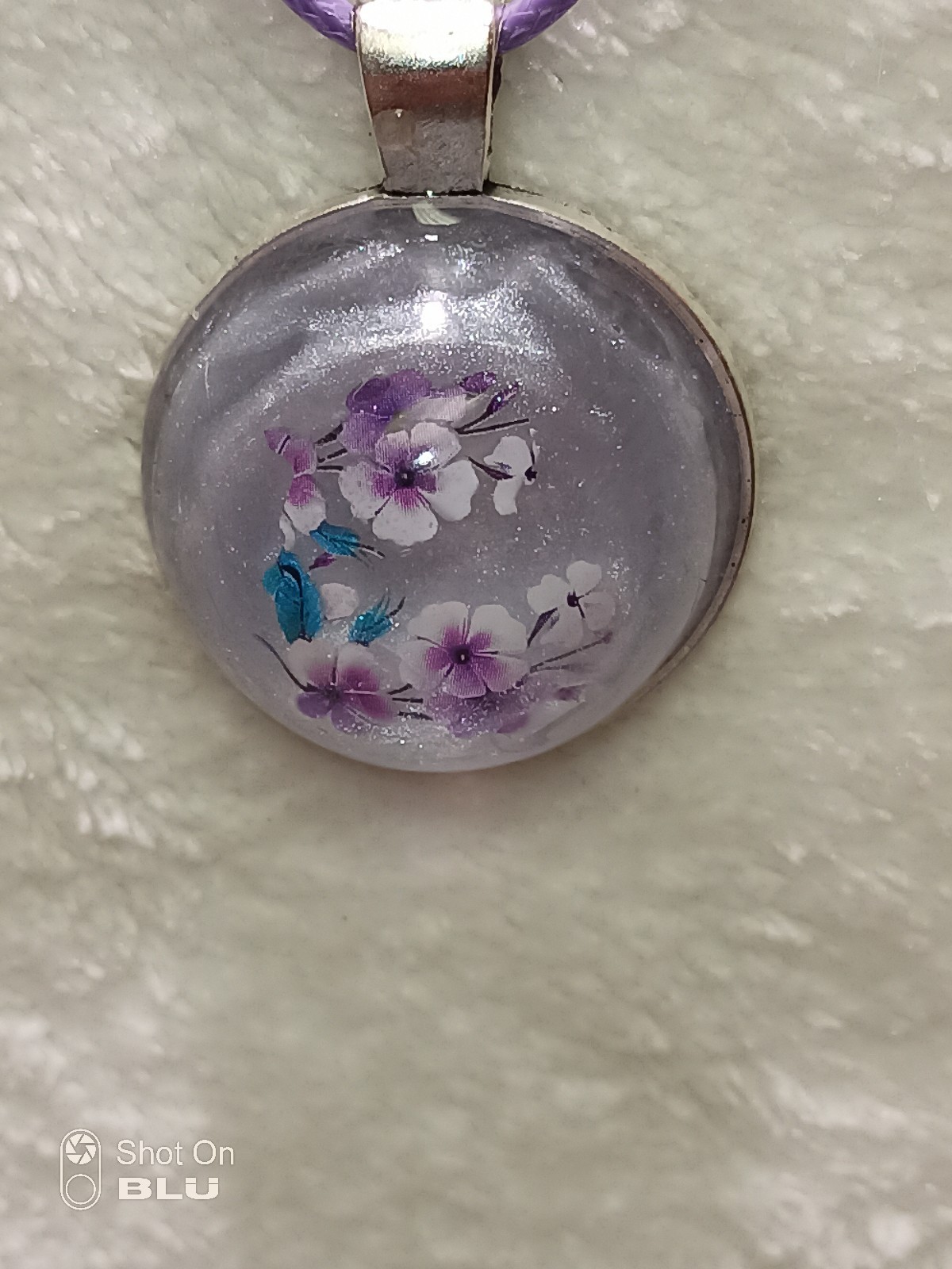 Resin Pendant Necklace Hand Crafted