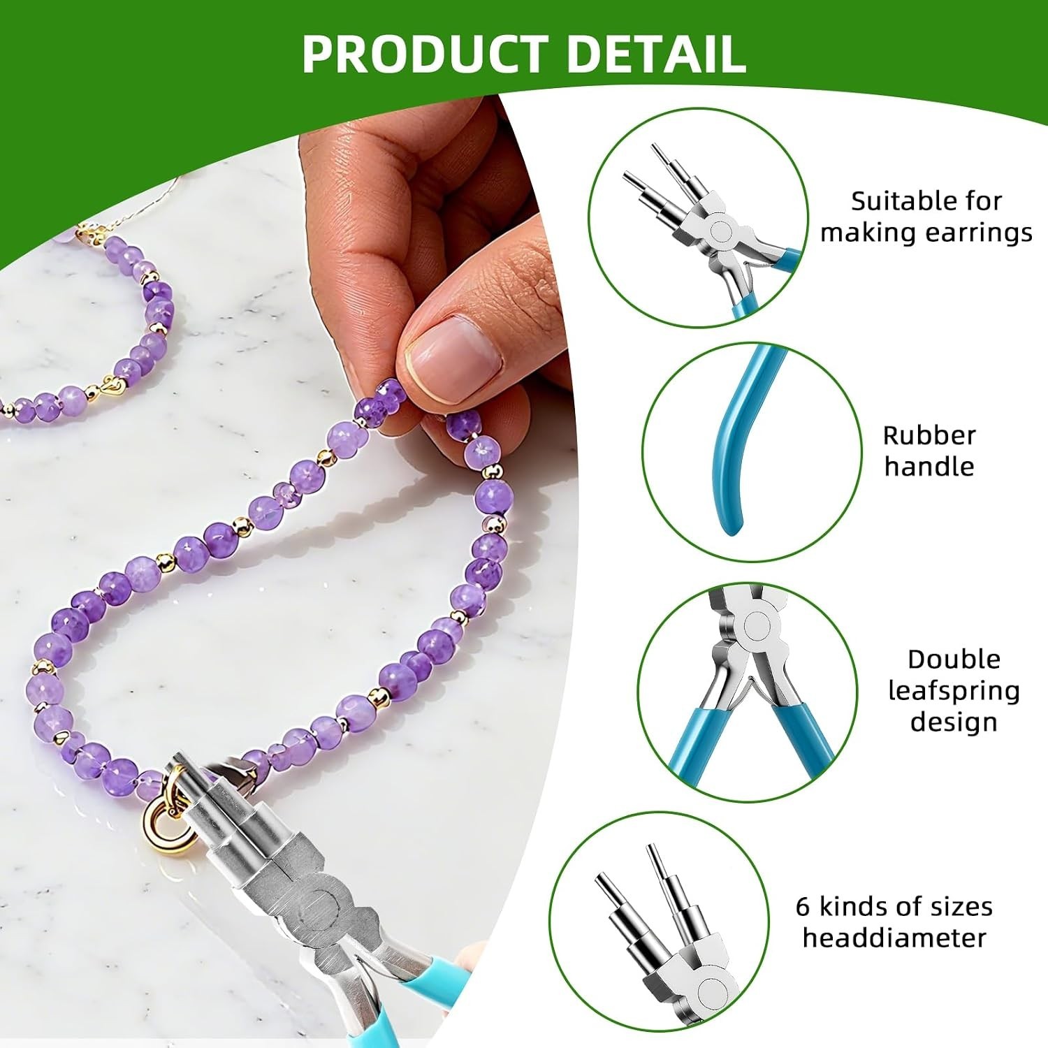 2-Piece Jewelry Pliers Set for Beading, Looping, and Shaping Wire Crafts