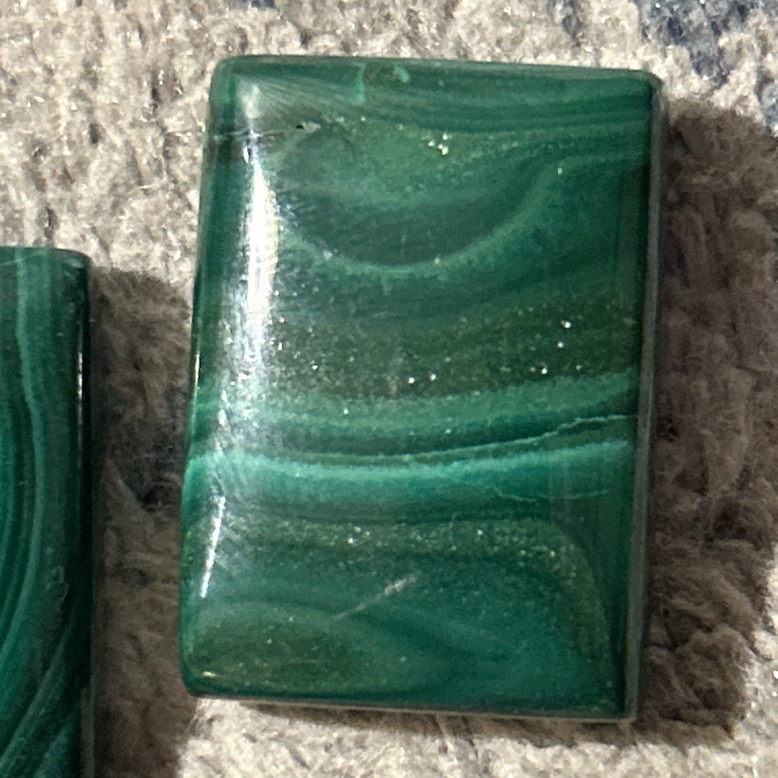5 Malachite Smooth Cabochon Gemstones – Natural Jewelry Making Pendants