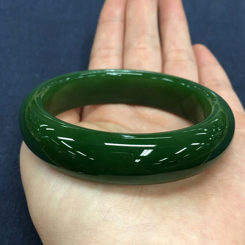 china 53-70mm Natural Green Jadeite Jade Gemstone Bangle Bracelet Jewelry