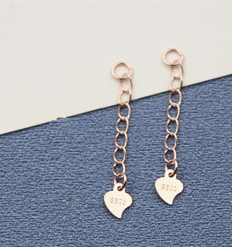 2/5 Pieces 5cm/2″ 925 Sterling silver Extension Chain Necklace Extender Findings