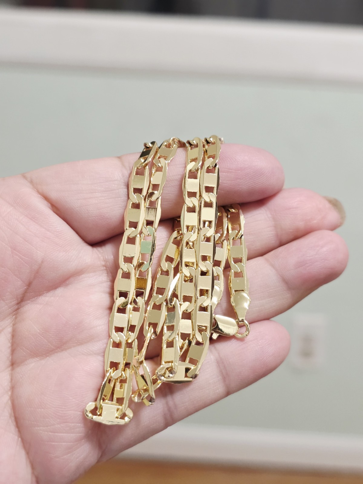 Beautiful 18K Chain, for Men, Cadena Para Hombre 18K Oro Laminado
