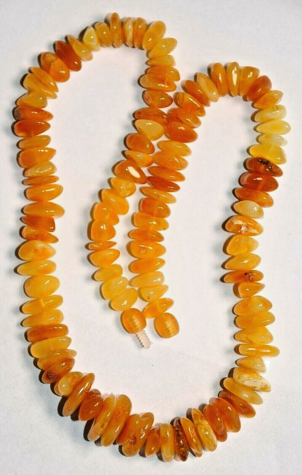 ✅51 cm=34gr RUSSIAN SOVIET BALTIC AMBER BEAD NECKLACE 琥珀 BRACELET STONE PENDANT