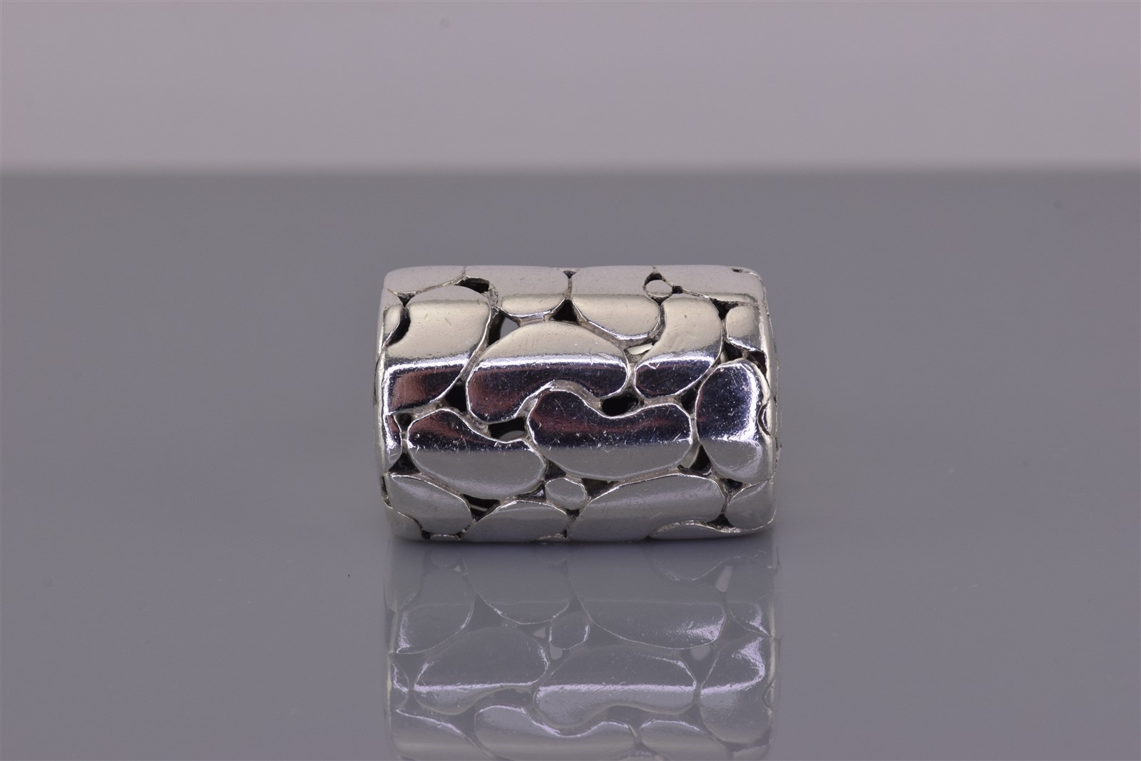 Sterling Silver 16mm Kidney Pebble Rounded Dome Band Ring 11g 925 Sz: 7