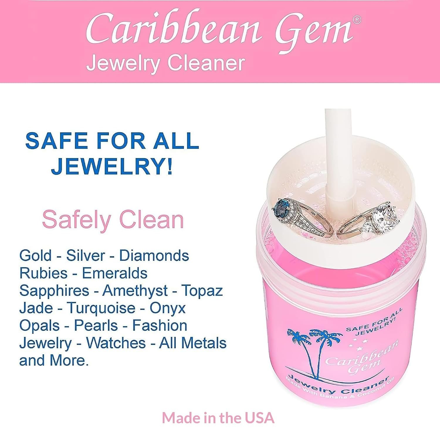 Luxury All-Purpose Jewelry Cleaner Kit – 8oz Natural Solution & Polishing Cream