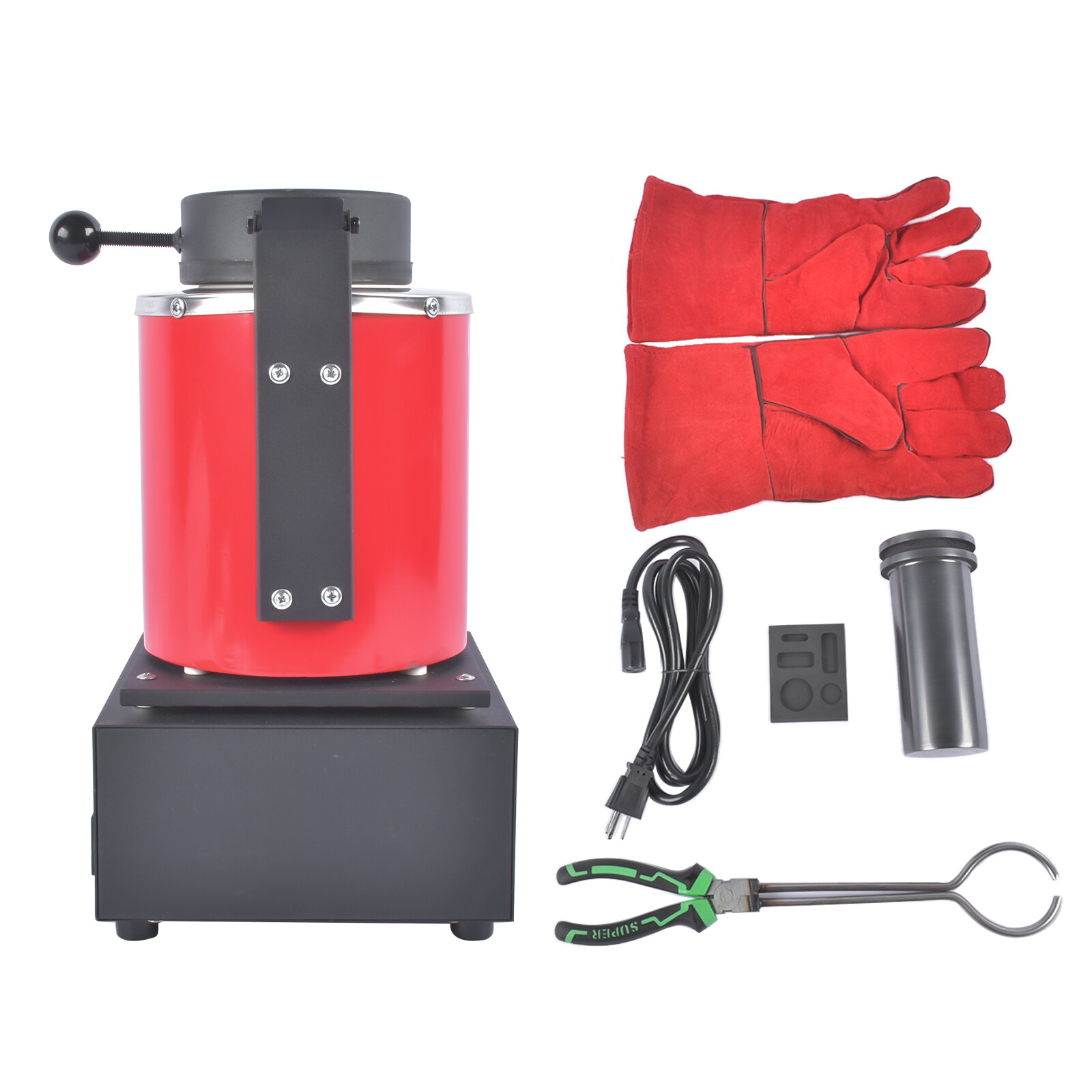 2KG Gold Melting Furnace 1150°C/2102°F Small High-Temperature Casting Furnaces