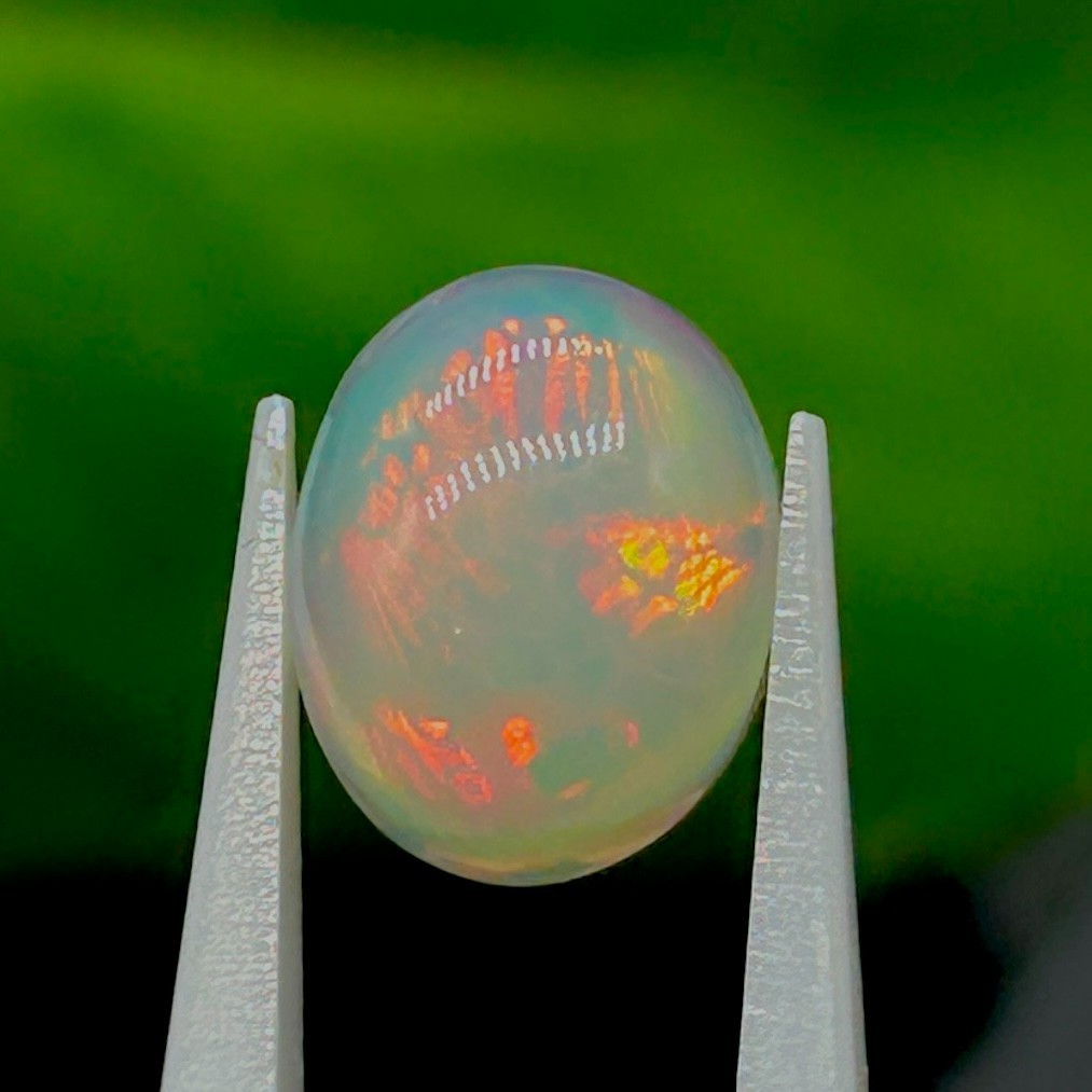 Natural Ethiopian Opal Cabochon, 1.60 Carat – 8x10mm Oval Shape, Welo Fire Stone