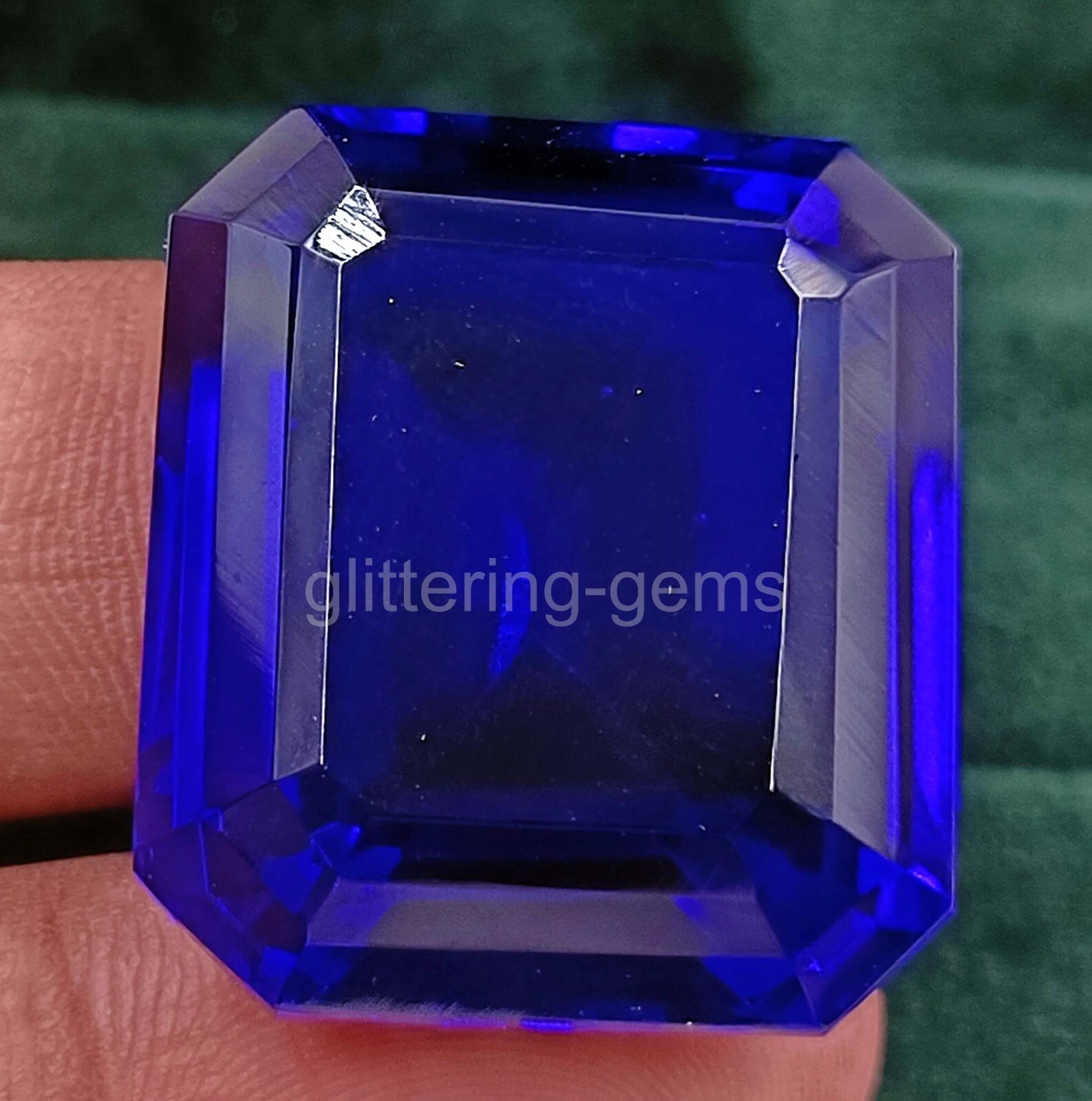 Certified Natural Brazilian 101.60 Ct Blue Emerald Cut Topaz Loose Gemstone 5AIS
